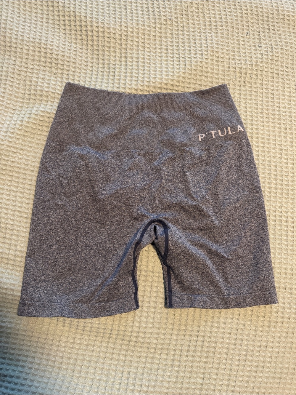 P'tula Heather Gray High-Waist Bike Shorts